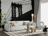 A serene cityscape wall mural for your decor.