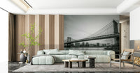Urban Span landmark wallpaper for walls, industrial architectural mural., GD6899