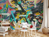 A classic abstract block wallpaper for walls.