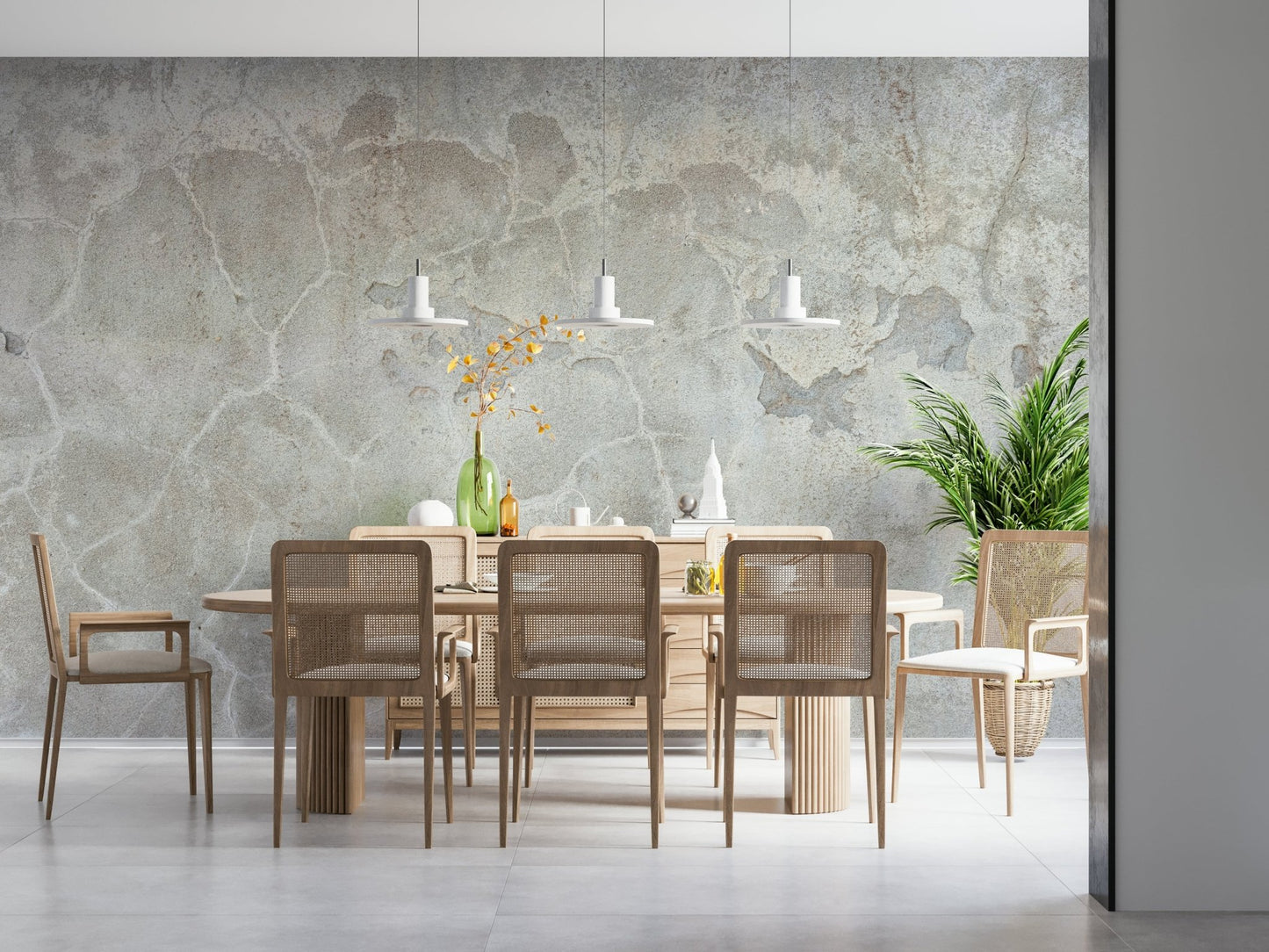Modern, textured feature wall using the Urban Texture Wall Mural., GD6156