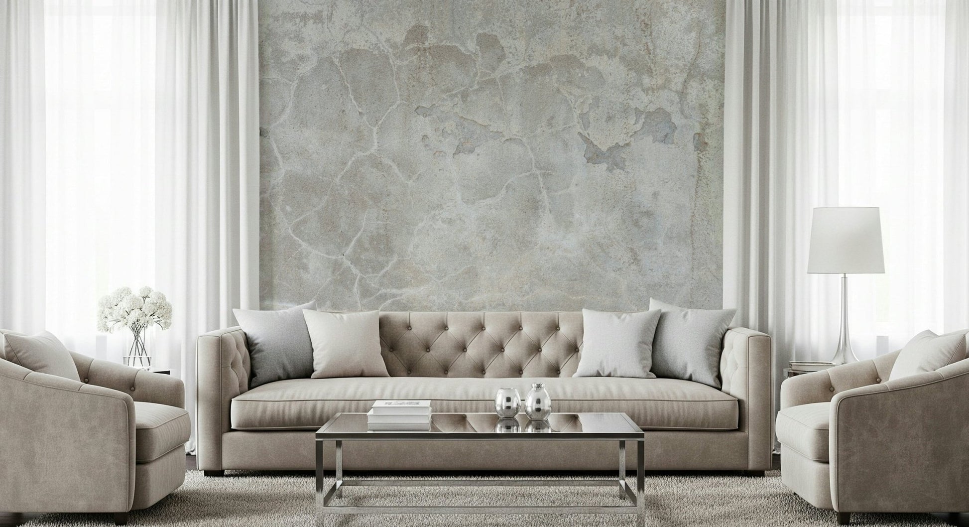 Sophisticated apartment decor with the Urban Texture Wall Mural., GD6156