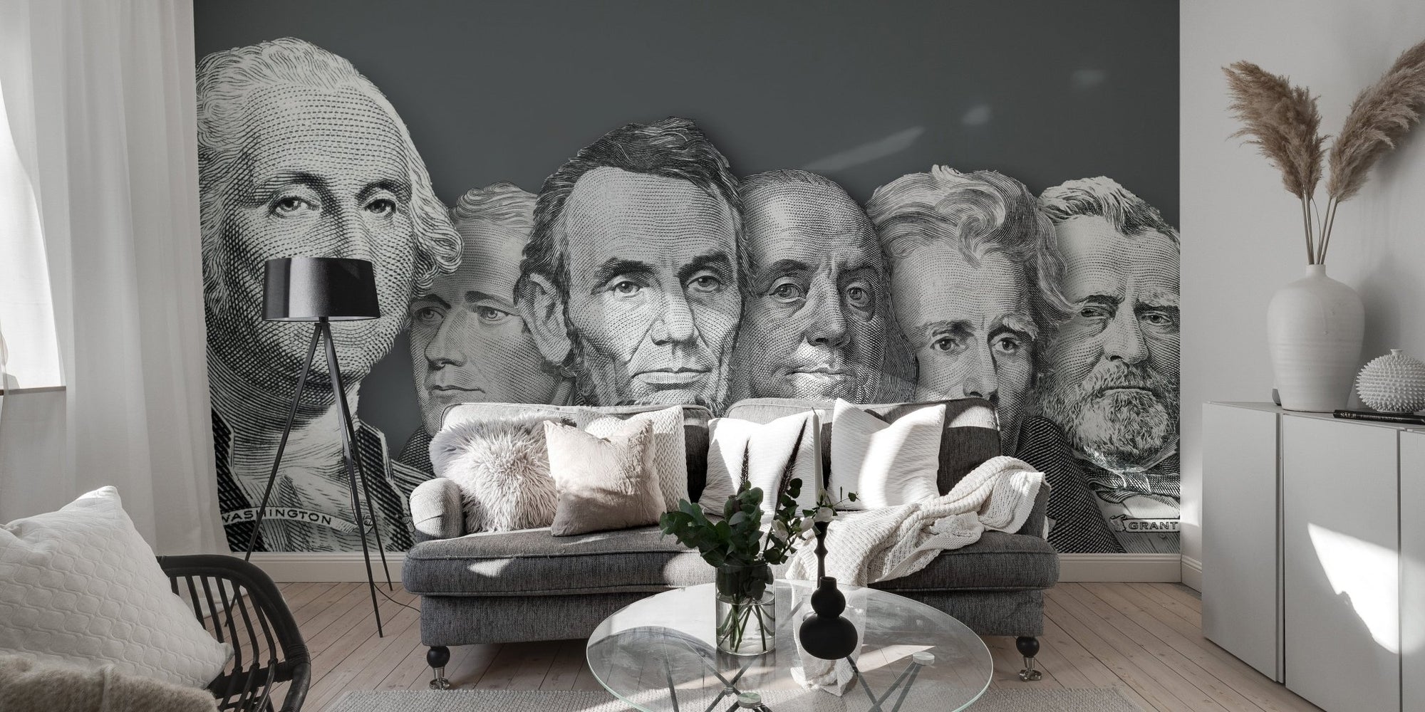US Presidents currency wallpaper design, B351