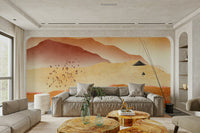 Red rock mountains wallpaper design GD101

