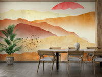 Warm desert mountain valley mural GD101

