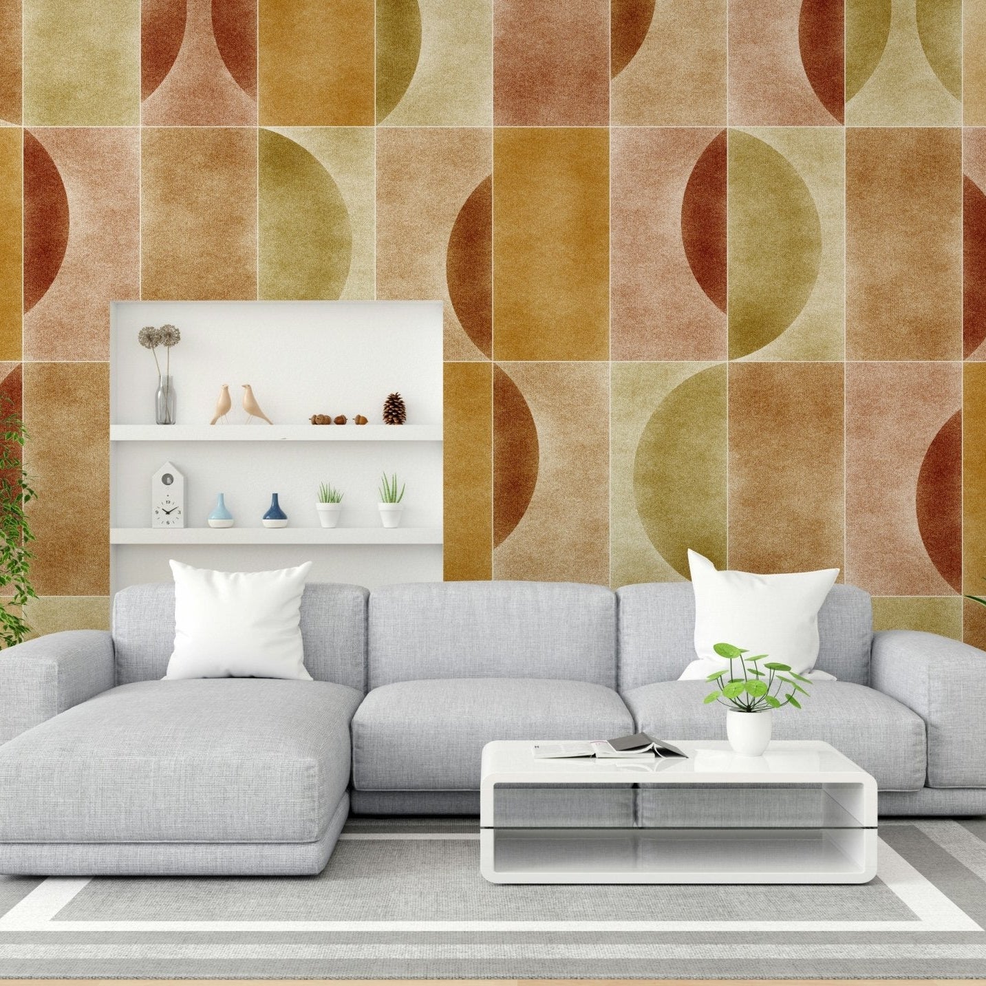The pattern consists of abstract shapes like triangles and rectangles. GD4123

