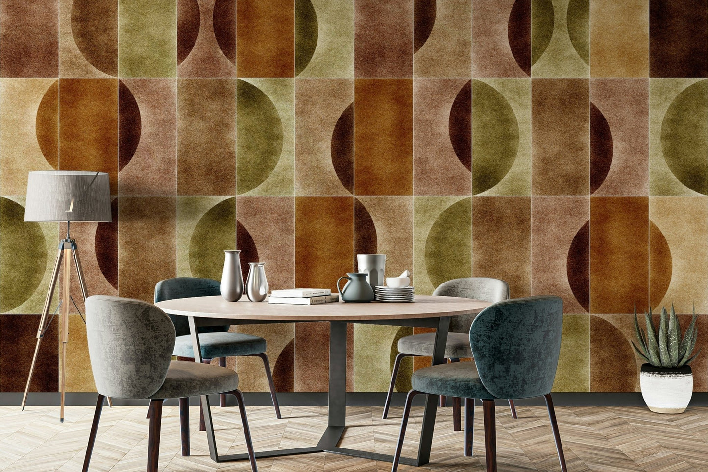 The colors are solid and have no texture.

