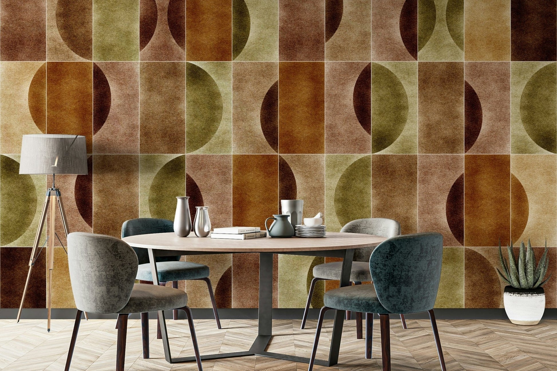 The colors are solid and have no texture.

