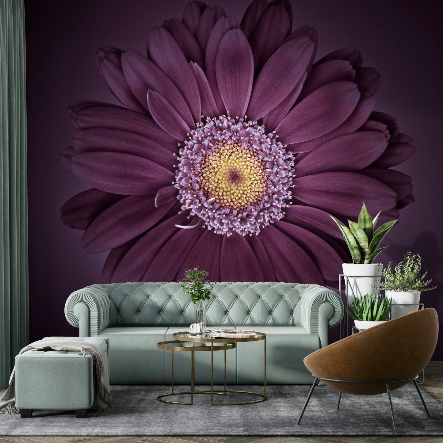 Velvet Bloom Wall Mural for a Timeless Touch

