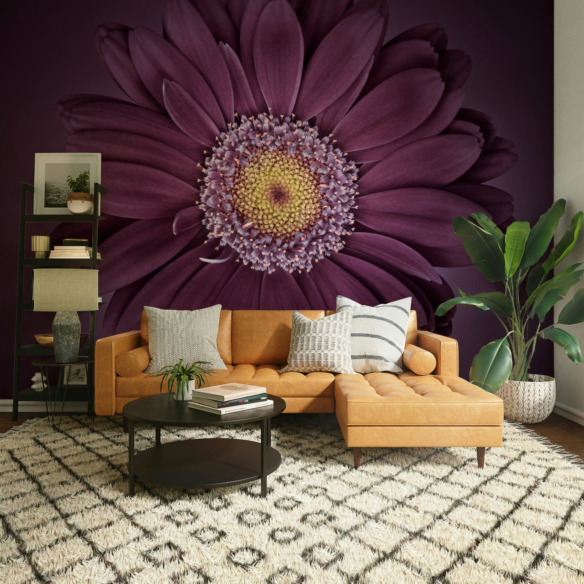 Stunning Velvet Bloom Mural for a Chic Interior

