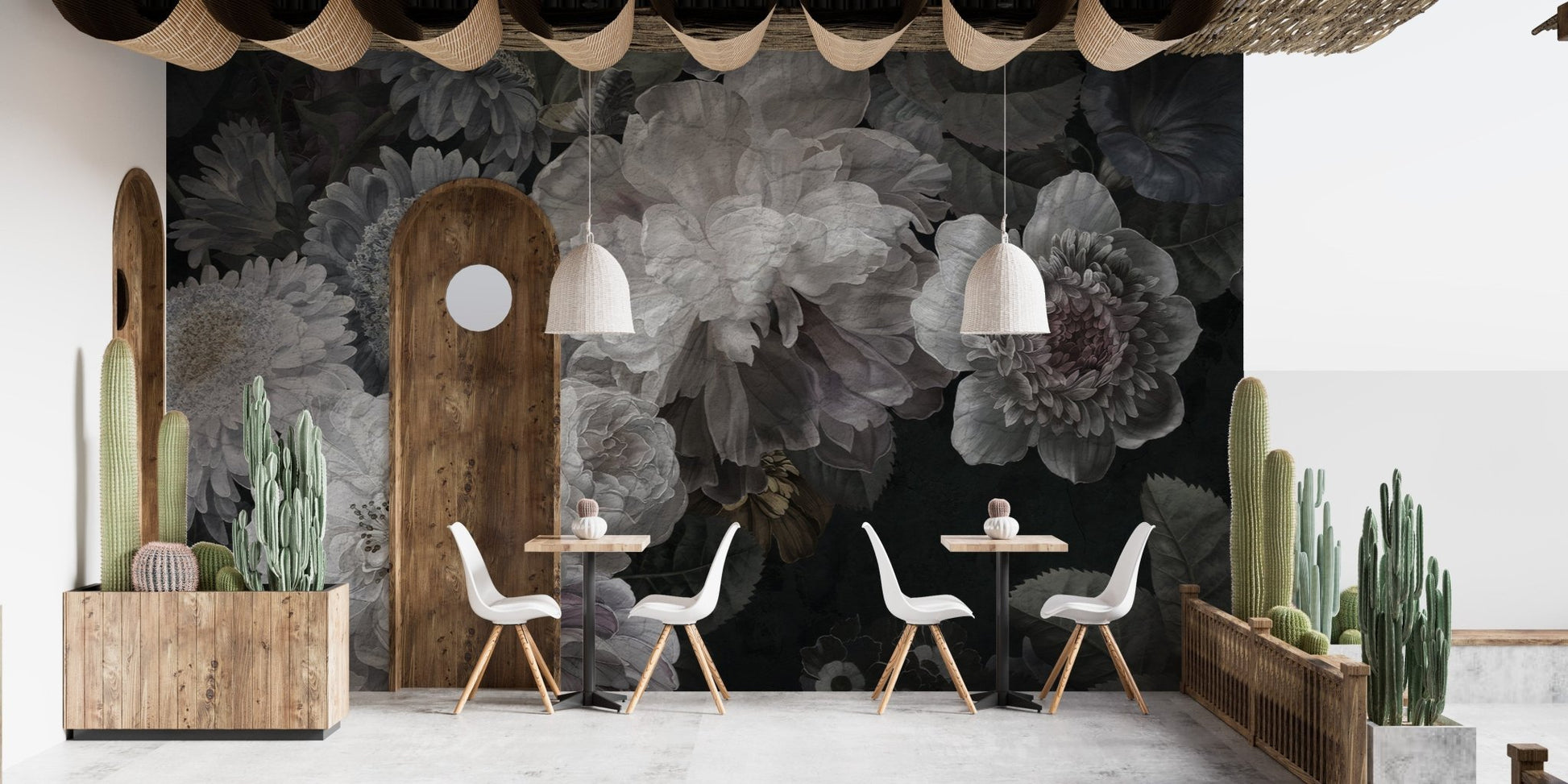 Moody Floral Accent Wall
