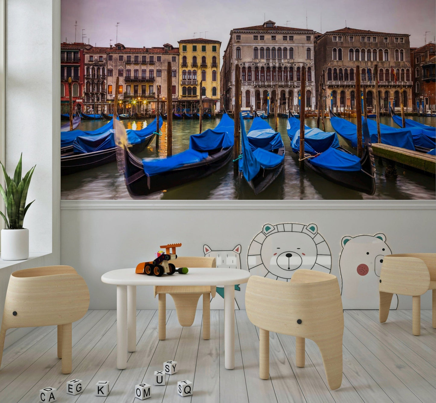 Venetian Blues Wall Mural