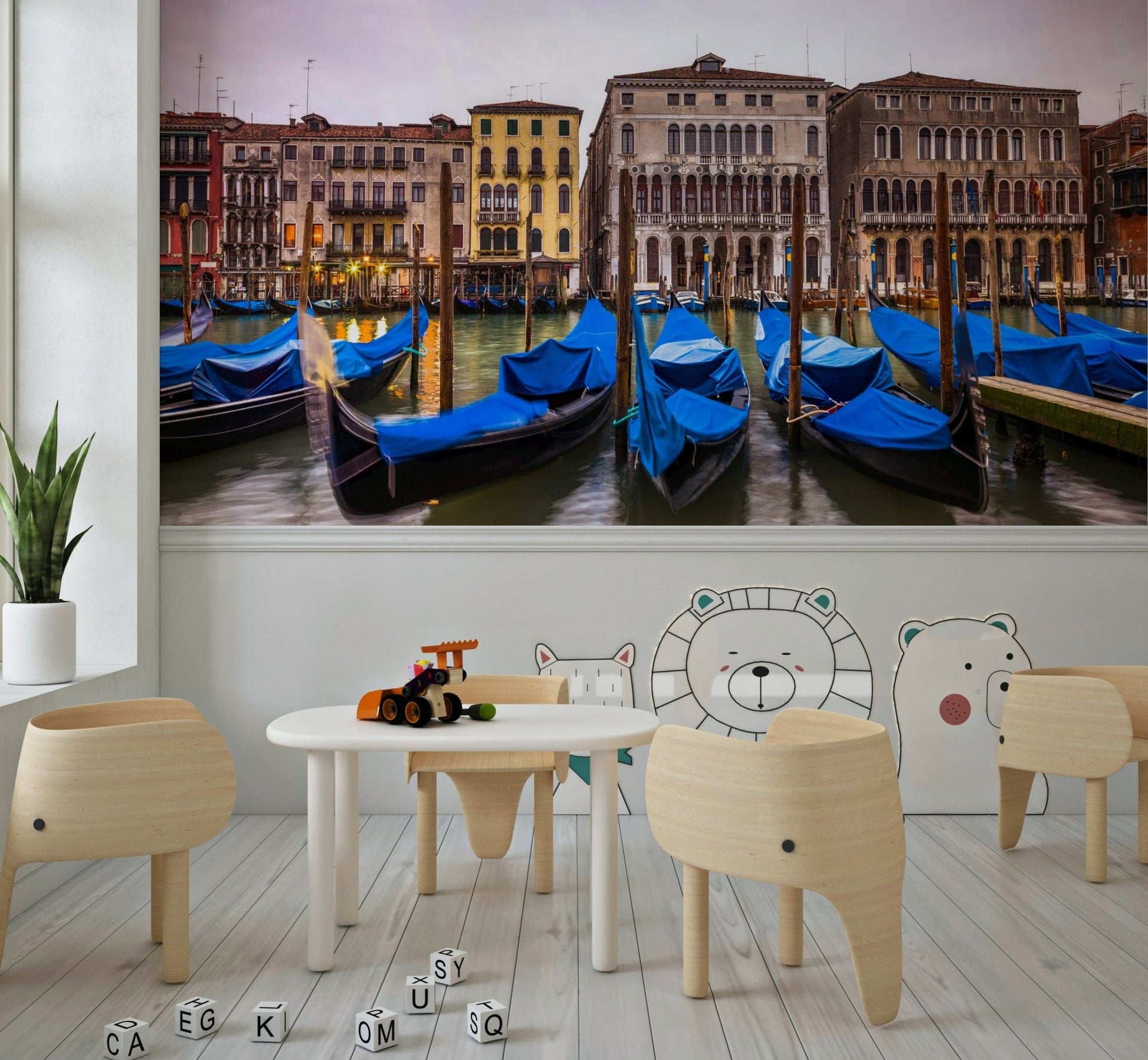 Venetian Blues Wall Mural