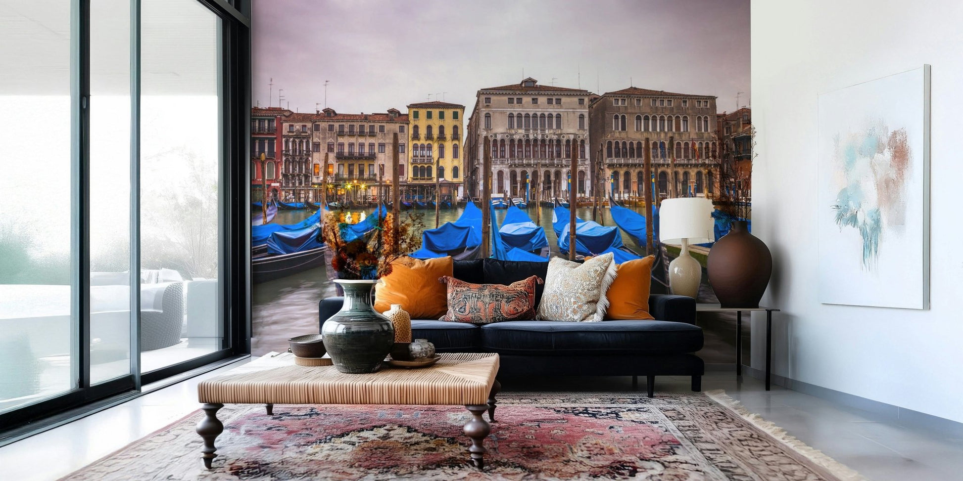 Venetian Blues Wall Mural