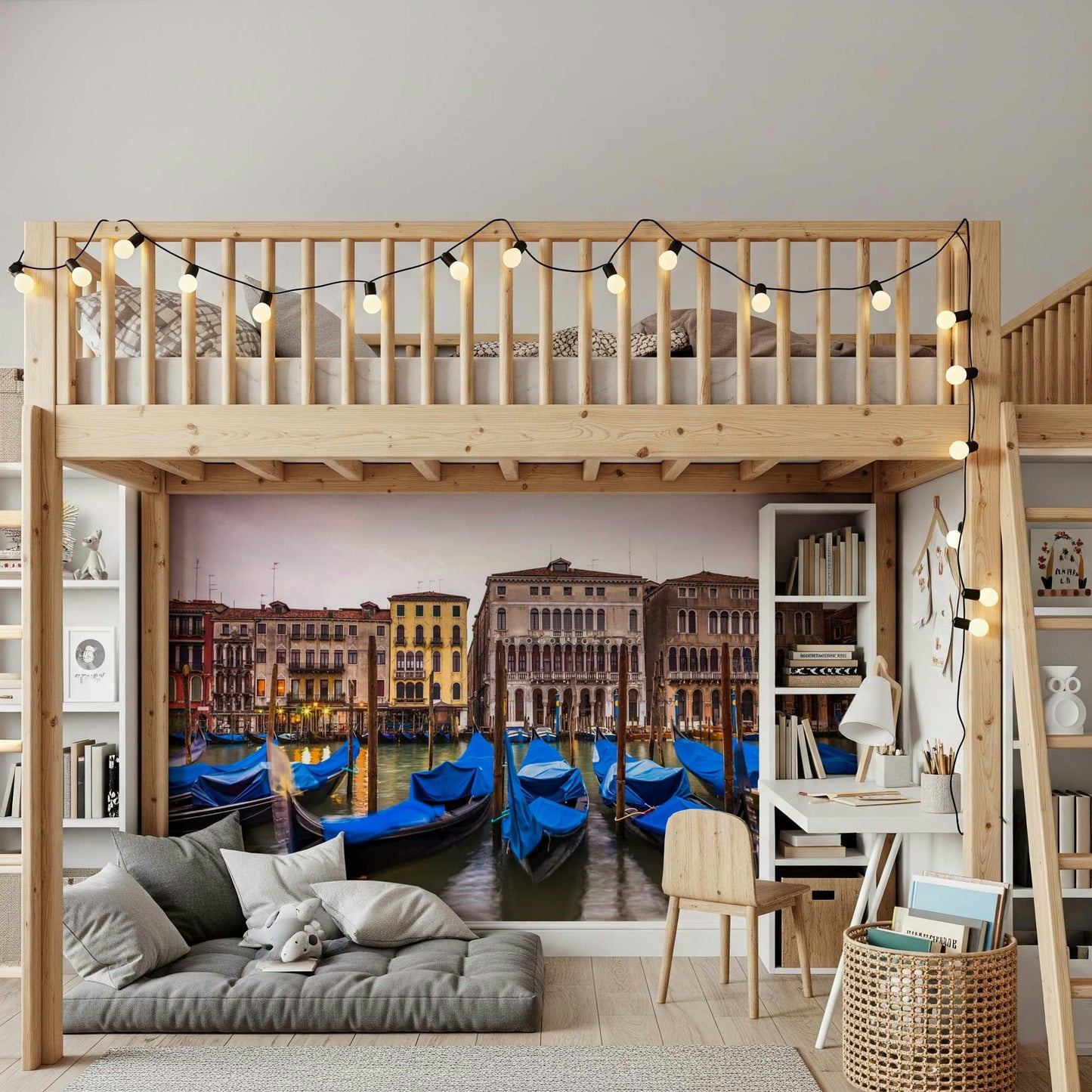 Venetian Blues Wall Mural