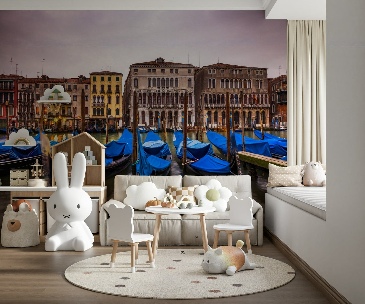 Venetian Blues Wall Mural