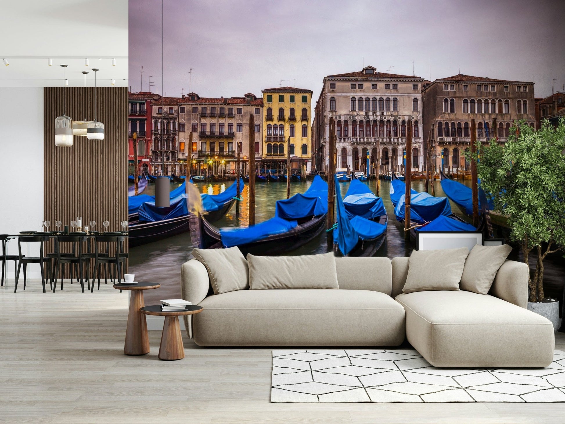Venetian Blues Wall Mural