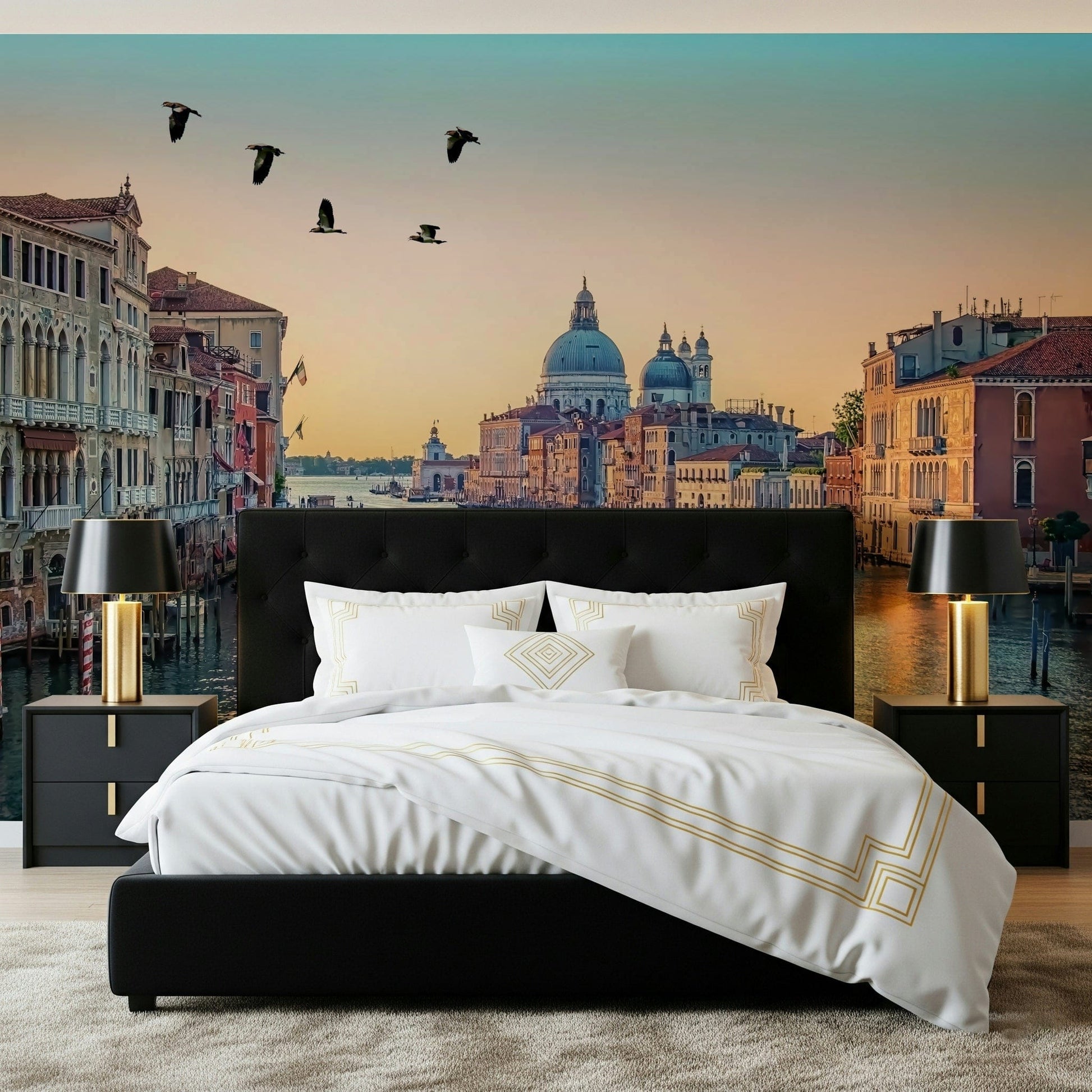 Evening sky over Venice via Venetian Canal Dream wallpaper.