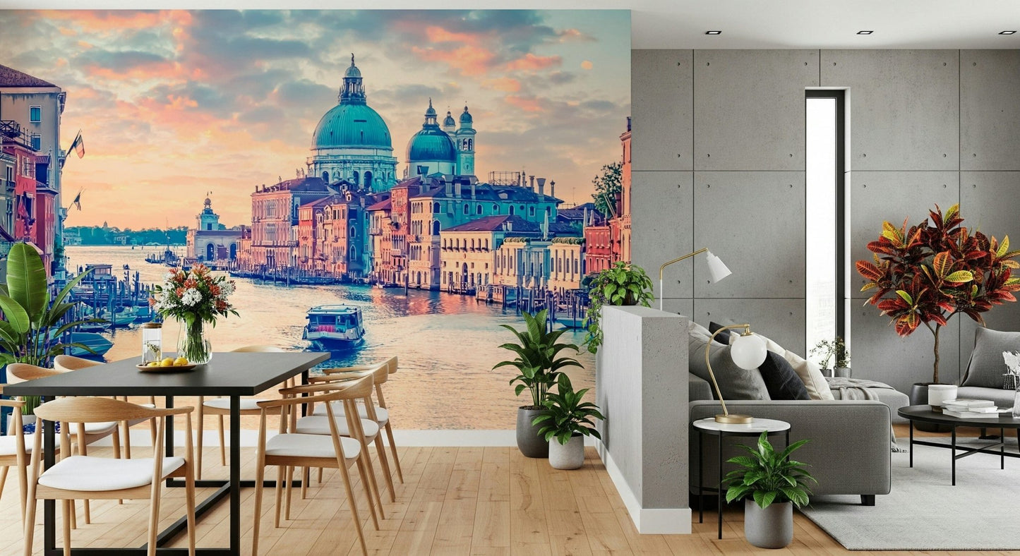 Italian inspired Venetian Dreamscape wall mural for a feature wall.