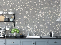 Modern gray terrazzo wallpaper elegance A830
