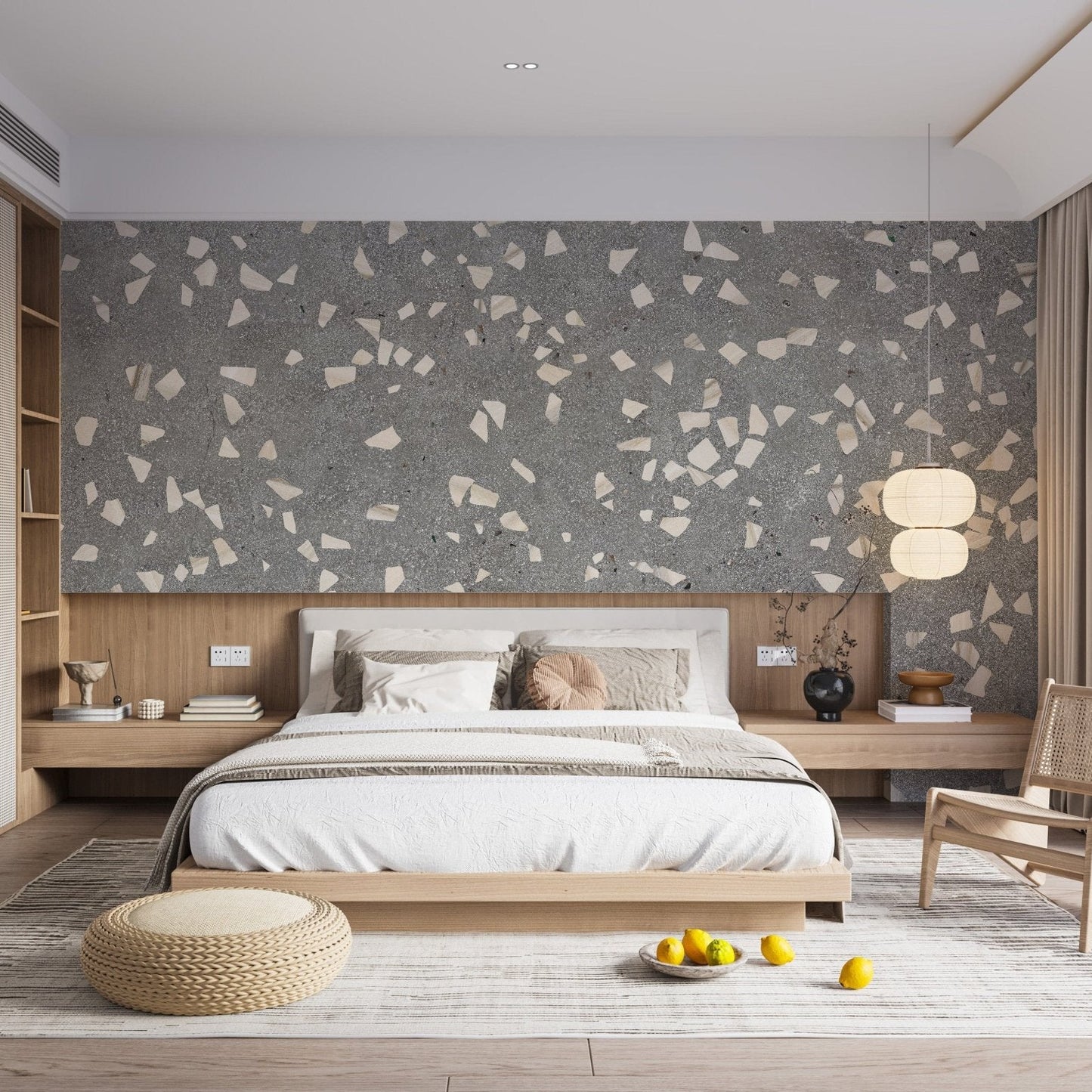 Gray Terrazzo Tile Wallpaper Mural - Giffywalls A830