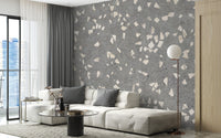 Gray Terrazzo Tile Wallpaper Mural - Giffywalls A830
