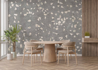 Chic gray terrazzo tile wallpaper design A830
