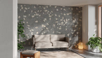 Subtle gray terrazzo tile wallpaper design



