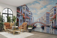 Wall mural with Venetian architecture and a canal


