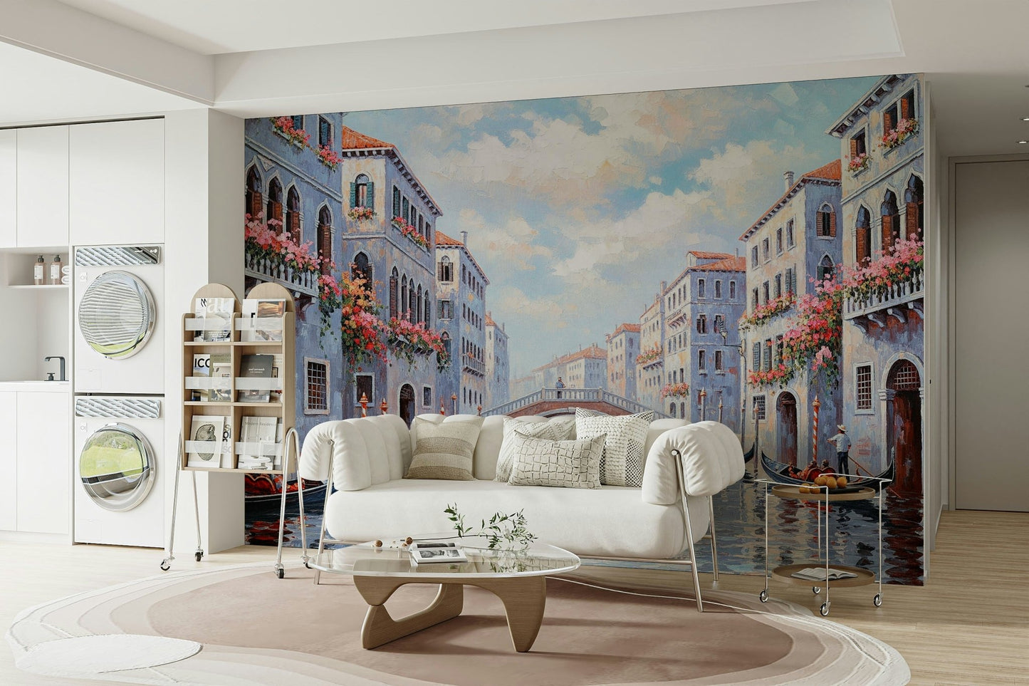 View of historic buildings along the Canal Grande

