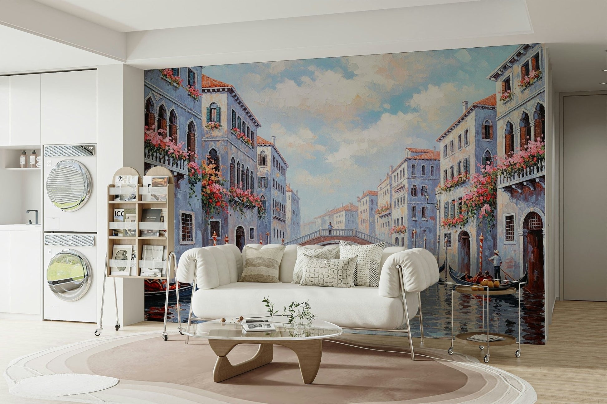 View of historic buildings along the Canal Grande

