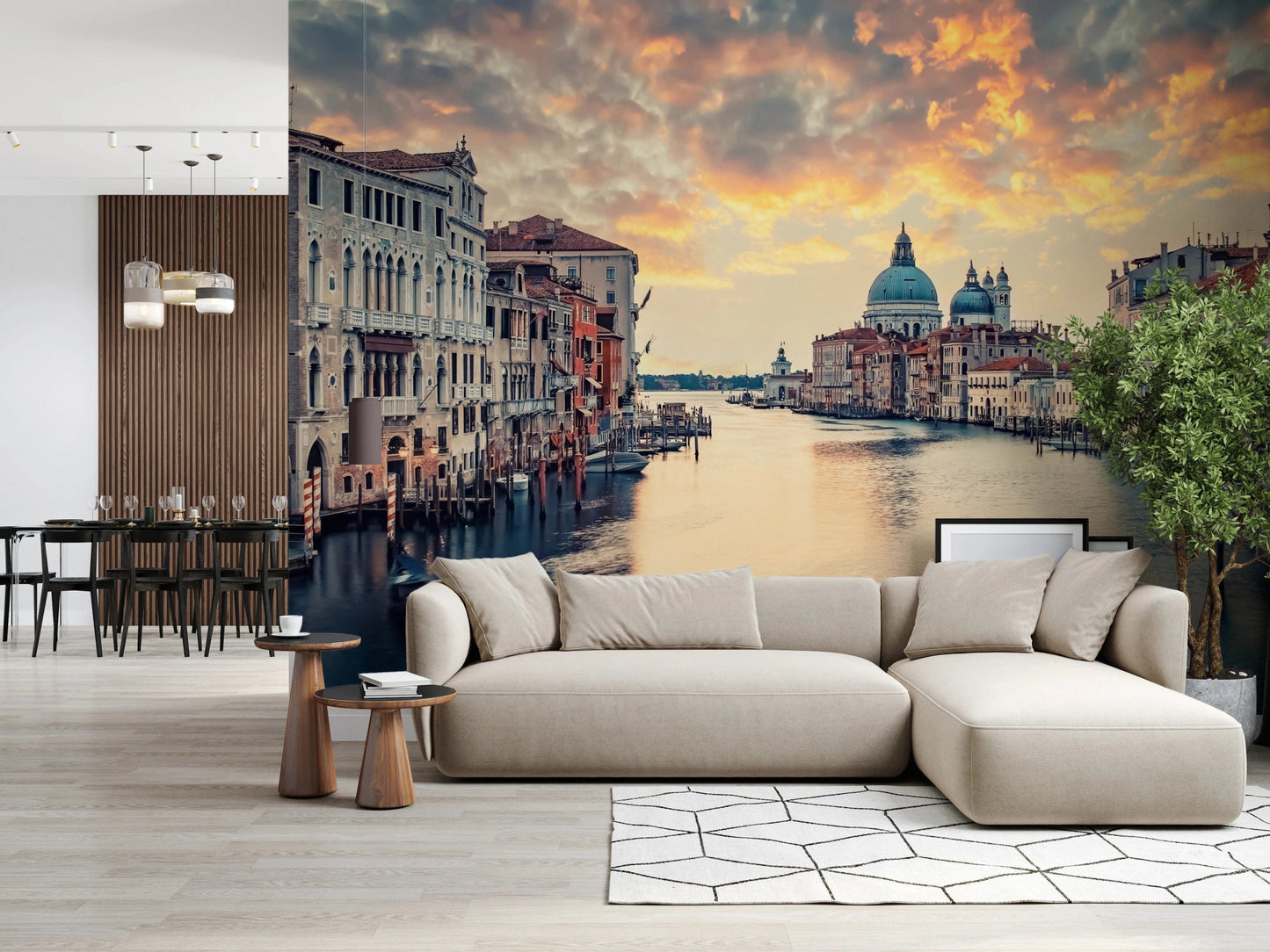 Venetian Twilight wall mural depicting calm waterways for a guest room., GD8020