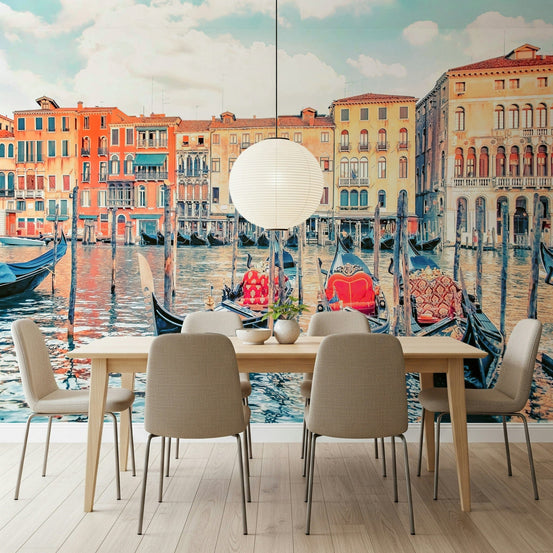 Venice Dreamscape Wall Mural with colorful canal view GD7332
