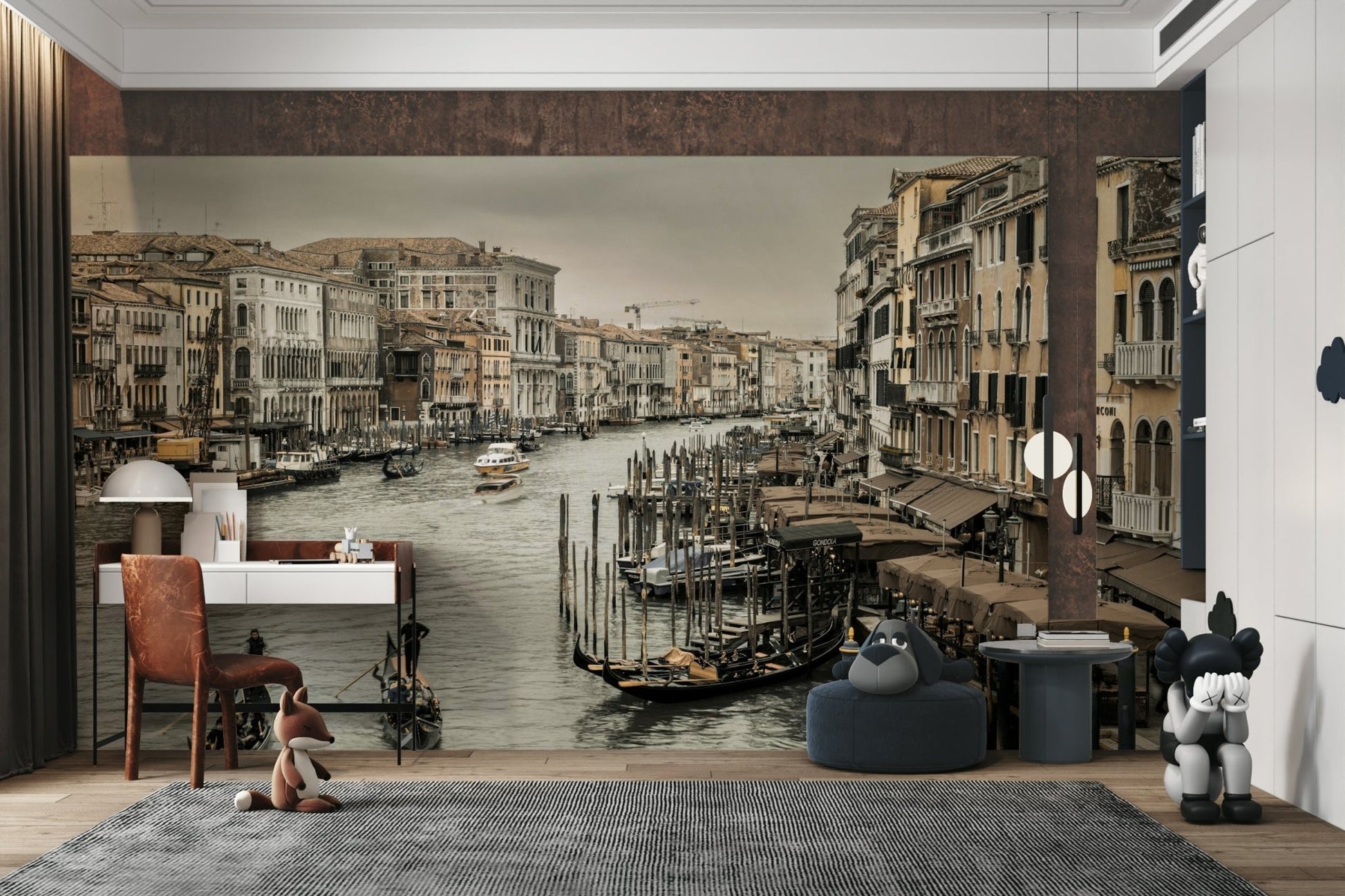Picturesque canal scene wallpaper.

