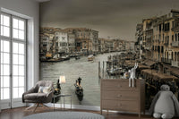 Italian city wall mural.

