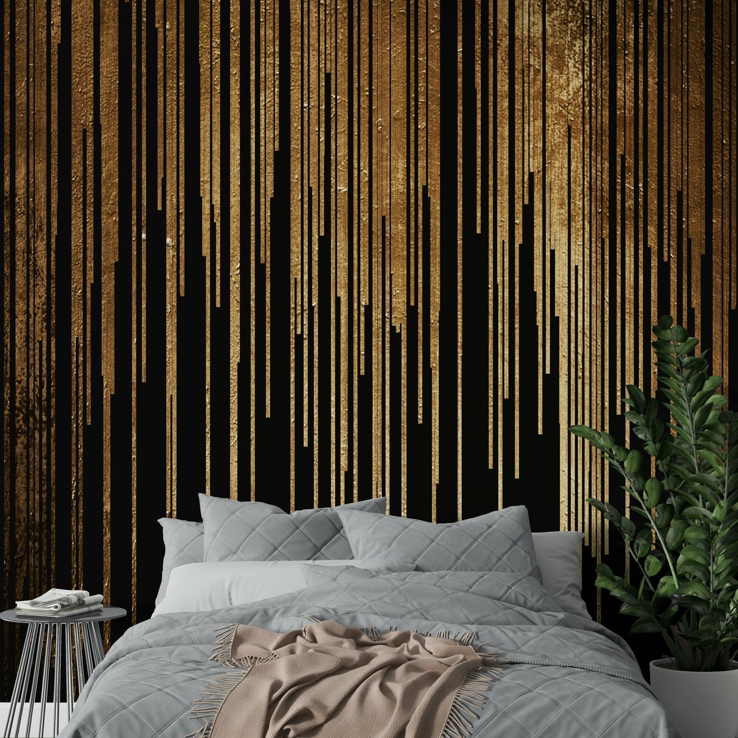 Living room featuring a Venus mural.

