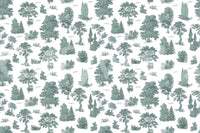 Verdant grove, peaceful and calm

