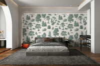 Mural wallpaper capturing a peaceful atmosphere

