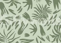 Organic leaf curves highlight Verdant Shapes Harmony Wall Mural, GD9164