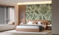 Tonal botanical movement shapes Verdant Shapes Harmony Wall Mural, GD9164