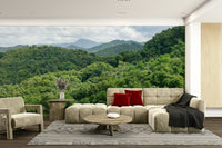 A beautiful tropical foliage wall mural for a living room., GD5126