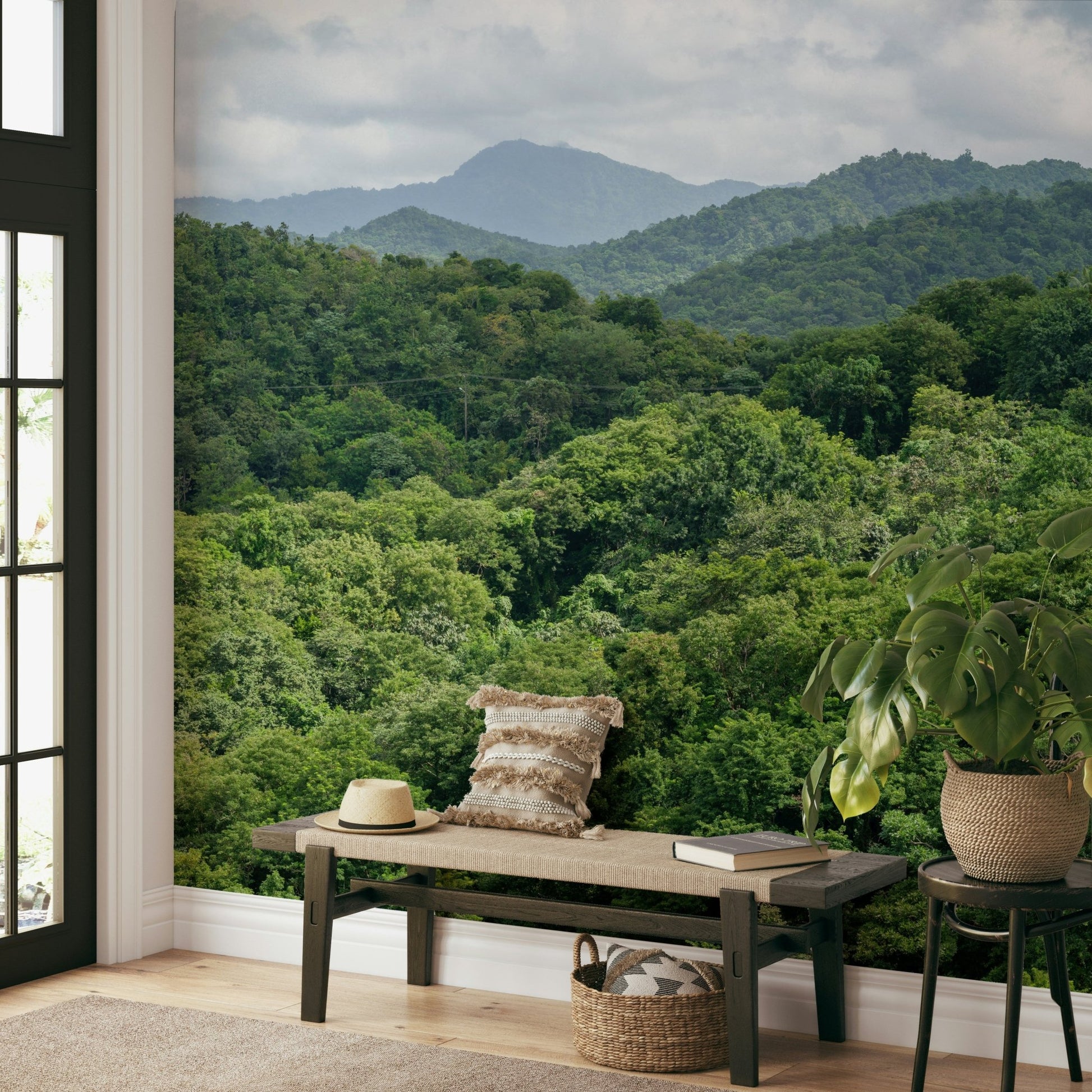 A calming rolling hills wallpaper mural that defines a space., GD5126