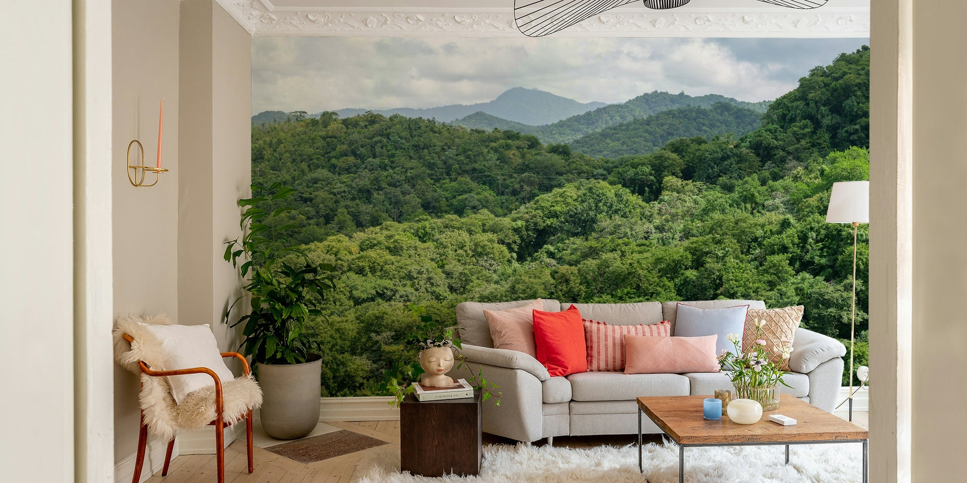 A serene panoramic slope wall mural for your decor., GD5126