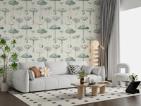 Neat woodland sketch style in Verdant Spore wallpaper art