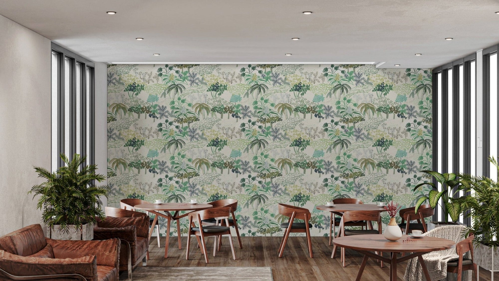 Sophisticated Verde Villa wallpaper for interiors, AN71