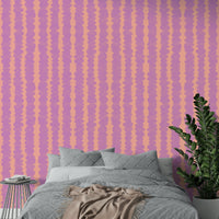 Peach and lilac wallpaper for modern rooms

