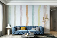 A serene subtle color wash wall mural for your decor.

