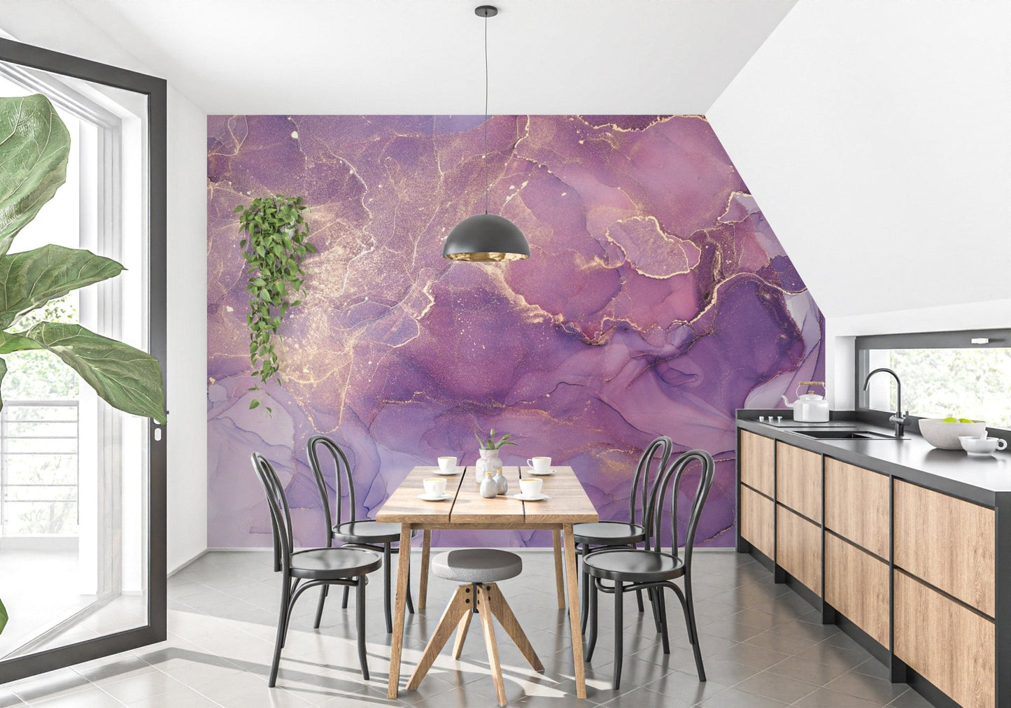 Abstract art marble wallpaper for interiors
