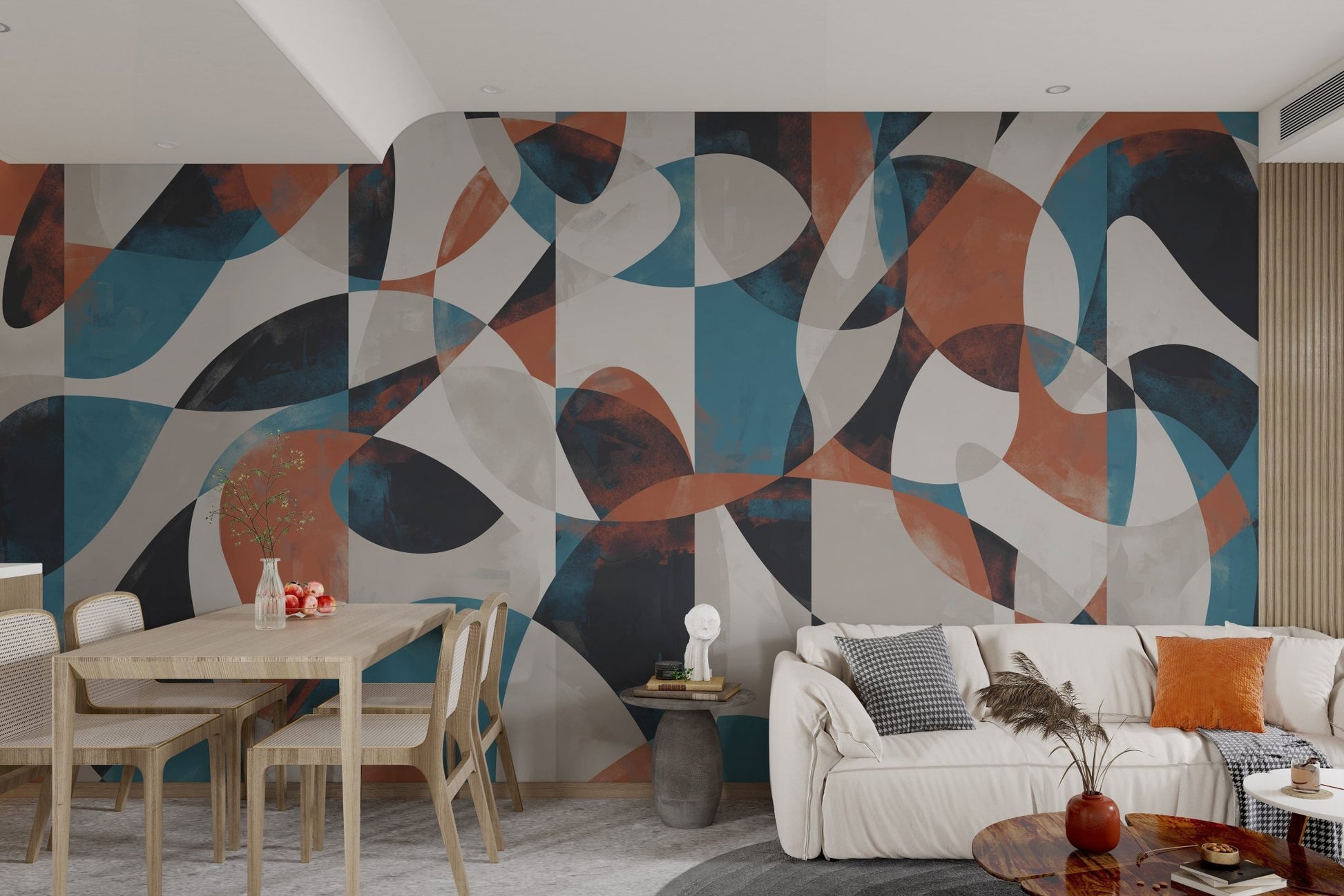 Colorful Abstract Swirls Wall Art