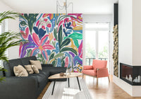 An artistic nature inspired mural for home decor.