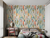 Decorative Vibrant Brushstroke Wall Art Mural
